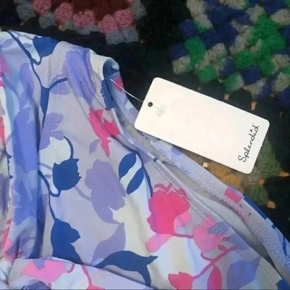 NWT Splendid Floral Print High Waist Bikini Set V Neck Two Piece Swimsuit - Picture 10 of 12